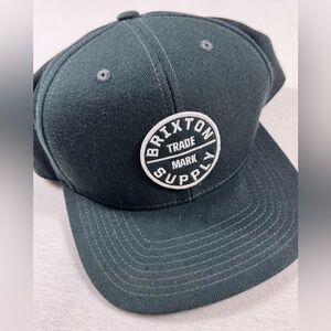 Brixton Supply Trade Mark Snapback Hat |Charcoal Black | Streetwear Cap